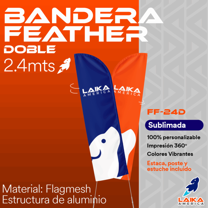BANDERA FEATHER DOBLE 2.4 MTS