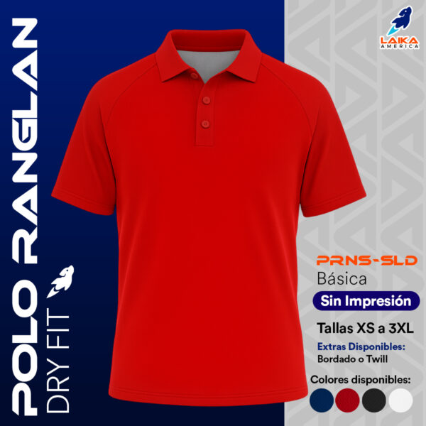 POLO RANGLAN BÁSICA DRY FIT