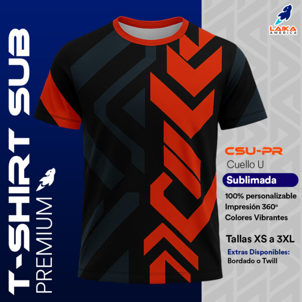 T-SHIRT SUBLIMADA CUELLO U PREMIUM