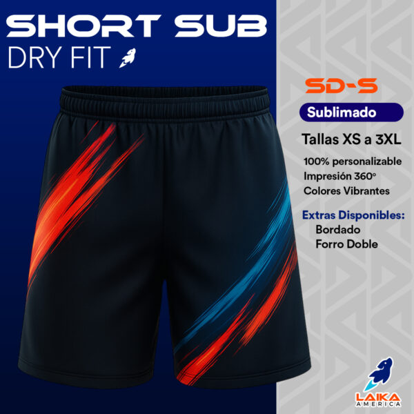 SHORT DEPORTIVO SUBLIMADO DRY FIT