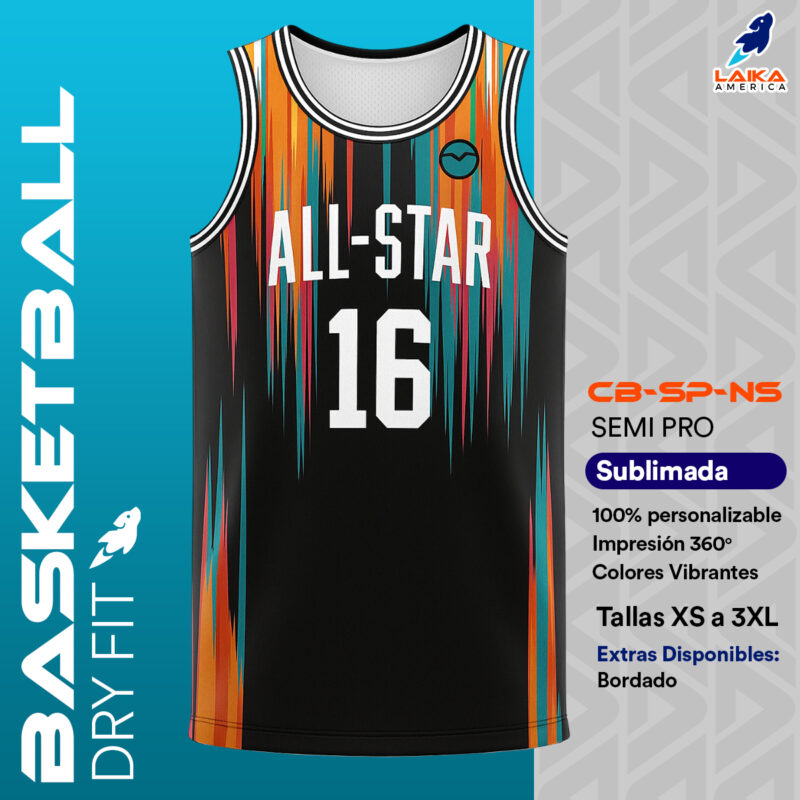JERSEY BASKETBALL SUBLIMADA DRY FIT